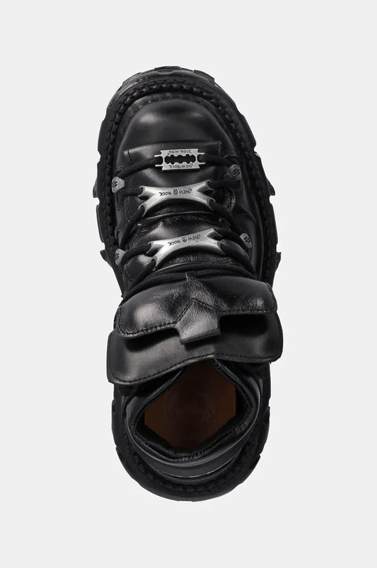 BLACK BUTIN LEATHER SNEAKERS
