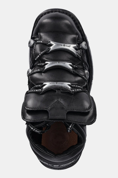 METALLIC ANKLE PLATFORM BOOTS