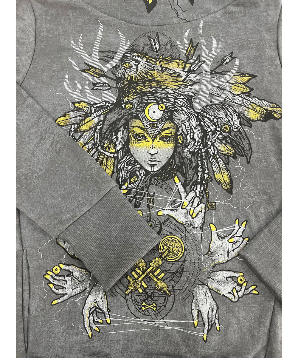 BANSHEE WOMAN Hood In Wash Grey