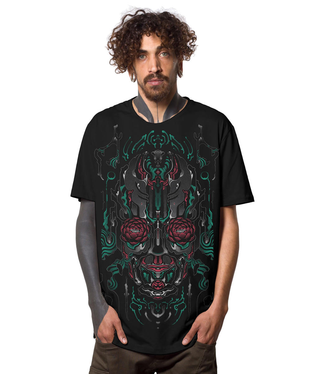BLOOM EYES Dark Blue T-Shirt In Black