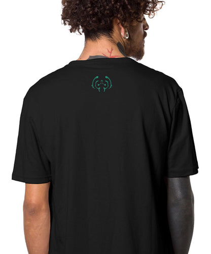 BLOOM EYES Dark Blue T-Shirt In Black