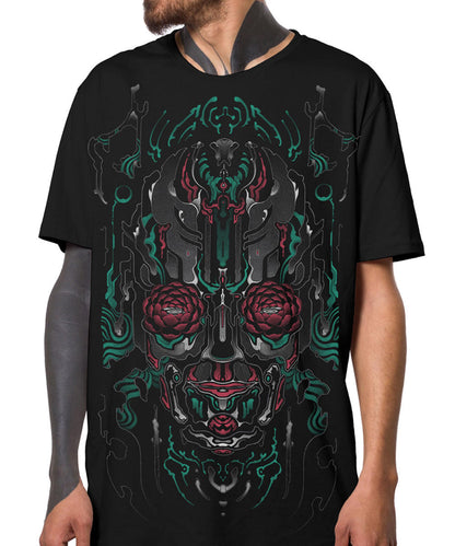 BLOOM EYES Dark Blue T-Shirt In Black