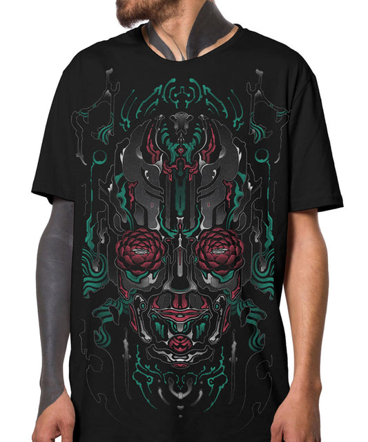 BLOOM EYES Dark Blue T-Shirt In Black
