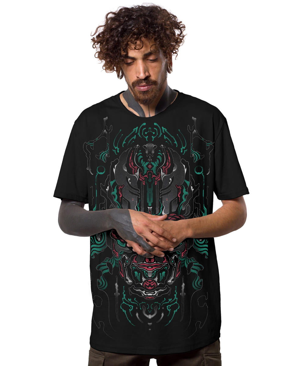 BLOOM EYES Dark Blue T-Shirt In Black