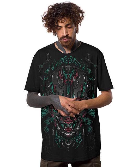 BLOOM EYES Dark Blue T-Shirt In Black