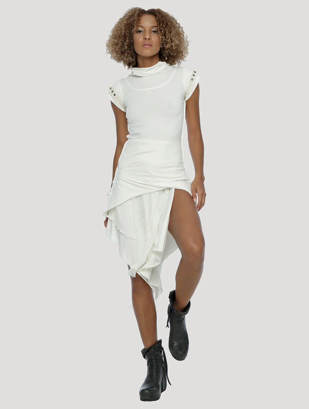 BILLY Short Sleeve Top In White