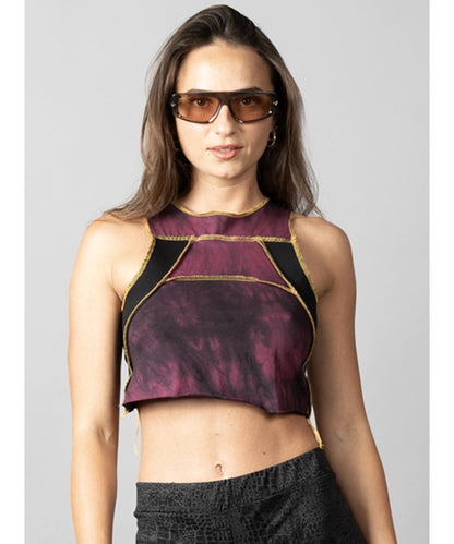 PULSAR BORDEAUX & YELLOW STITCH CROP