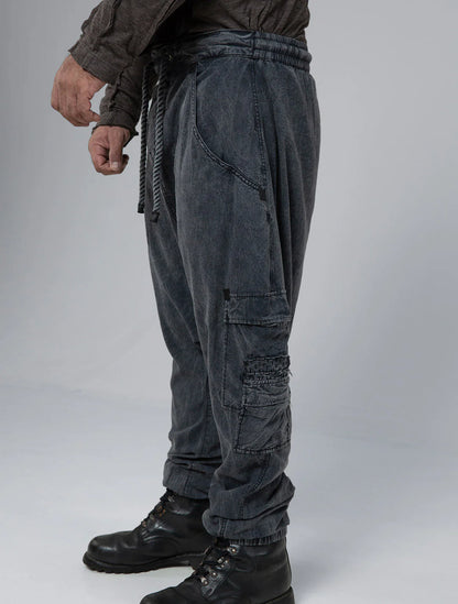 BORO Pants In Washed Black