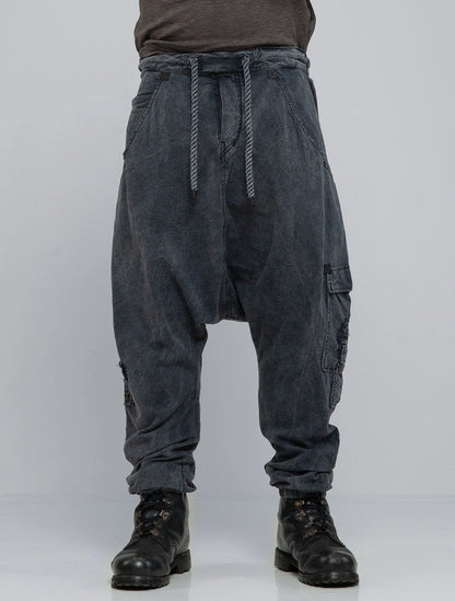 BORO Pants In Washed Black