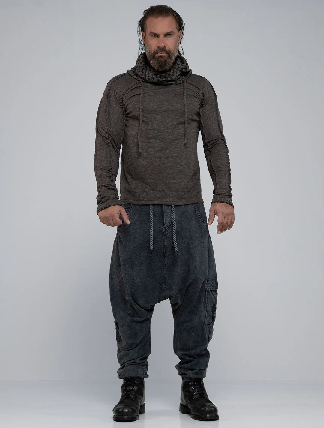 BORO Pants In Washed Black