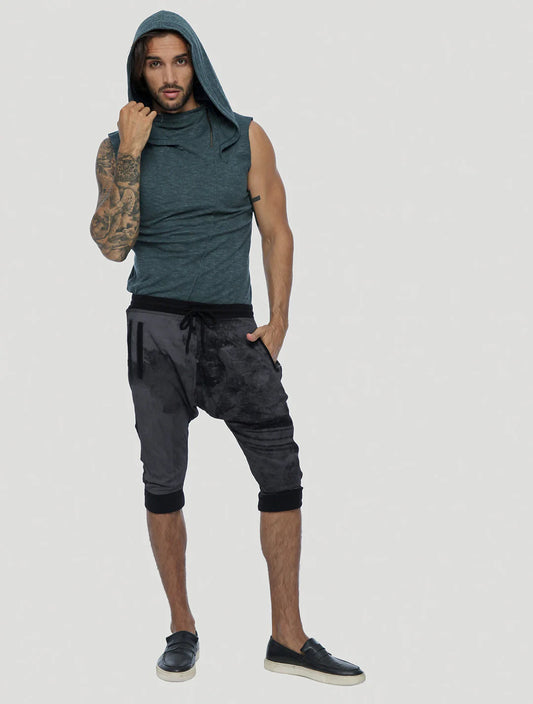 BRUSH Shorts In Black-Charcoal