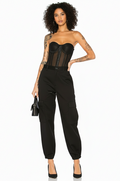 Jenny Mesh Corset - Black
