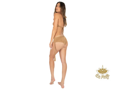 ANGIE Suede Beige Bikini set