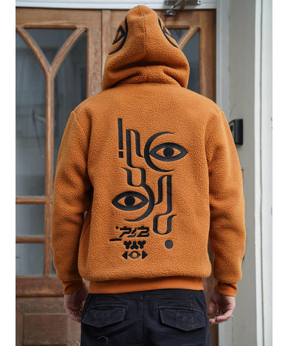 CEBURASHKA Hooded Jacket In Orange
