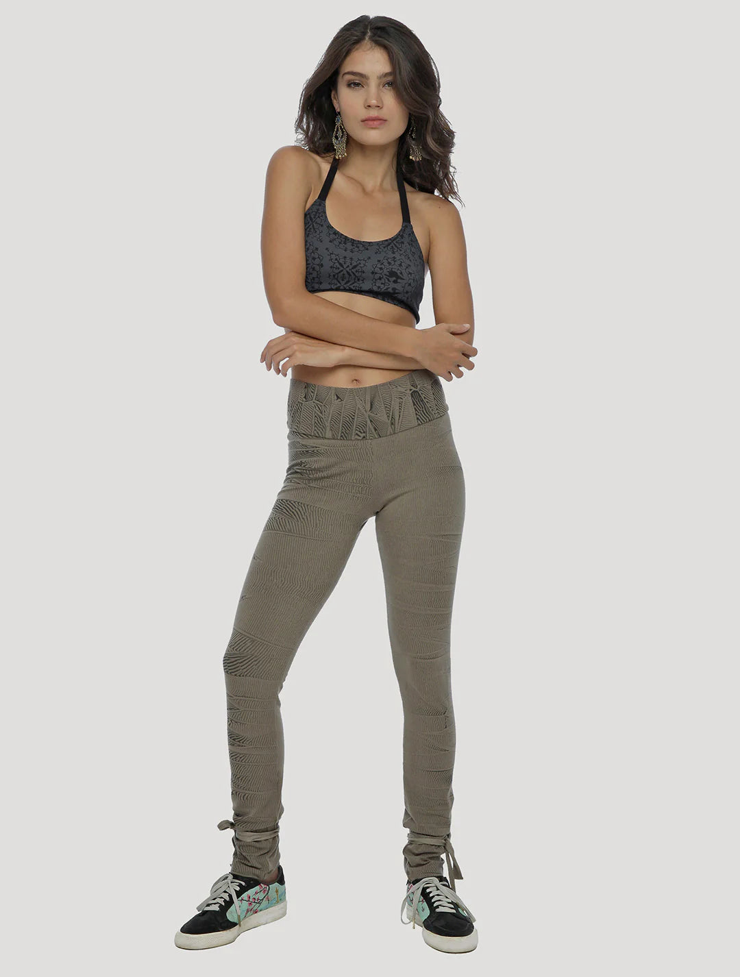 Crystal Leggings In Cement
