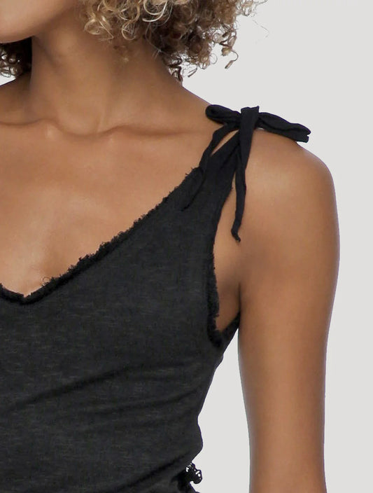 CHICA RMS Adjustable Sleeveless Top In Black