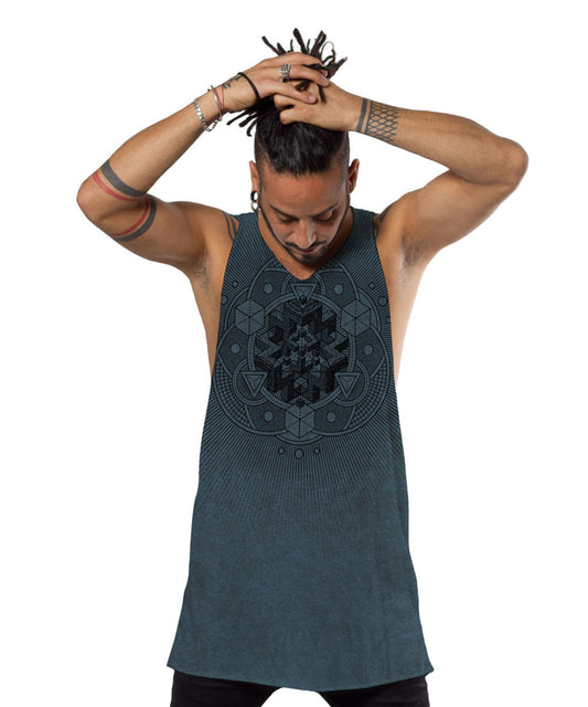 CUBE PIGMENT Tank Top In Grey