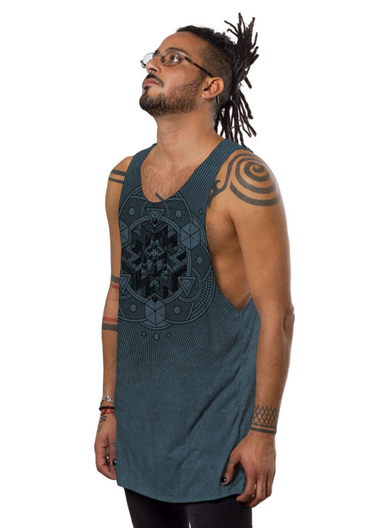 CUBE PIGMENT Tank Top In Grey