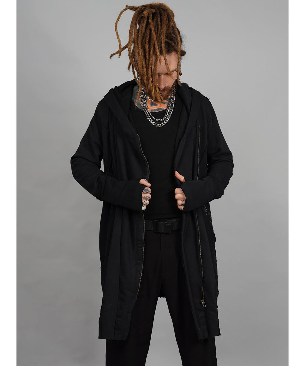 CUTSY UNISEX Hooded Jacket In Black