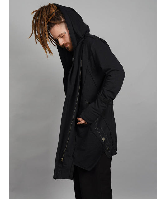 CUTSY UNISEX Hooded Jacket In Black