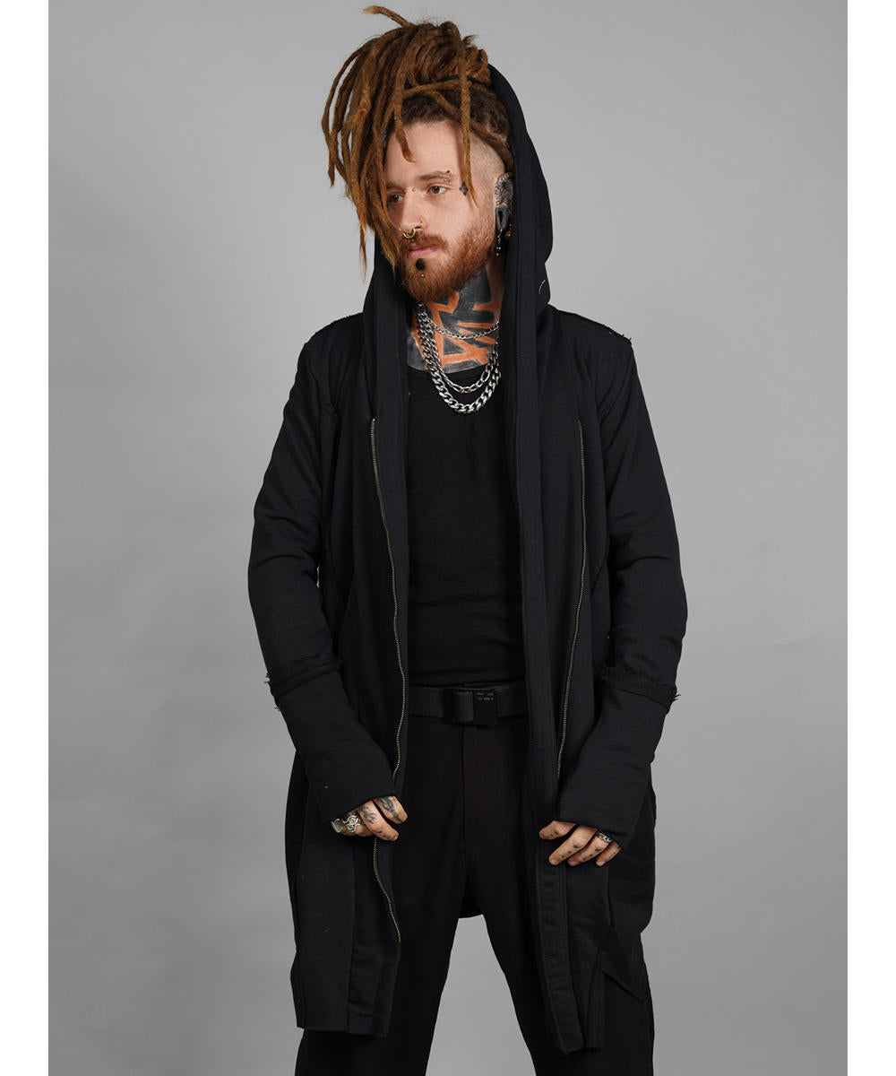CUTSY UNISEX Hooded Jacket In Black