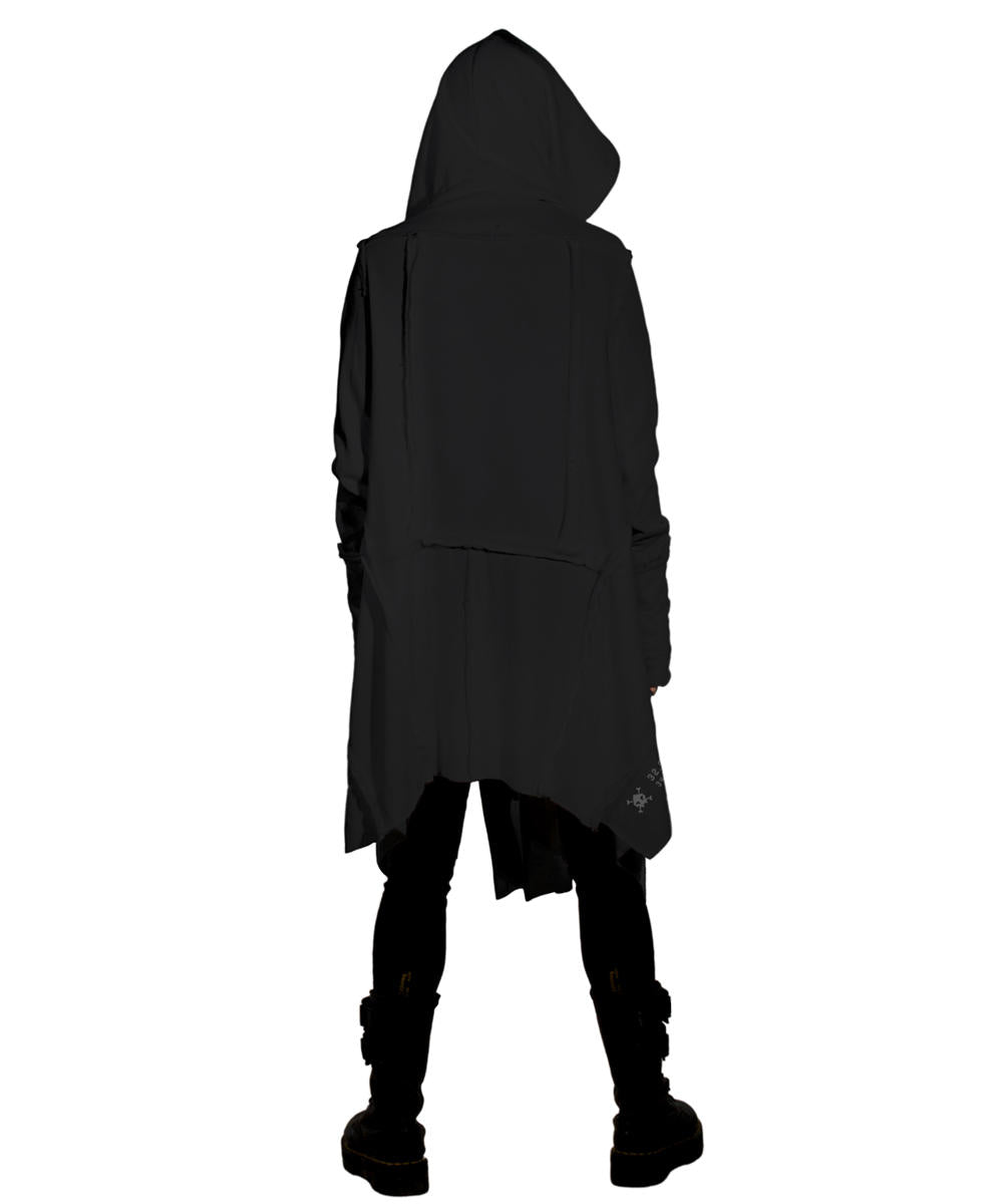 CUTSY UNISEX Hooded Jacket In Black