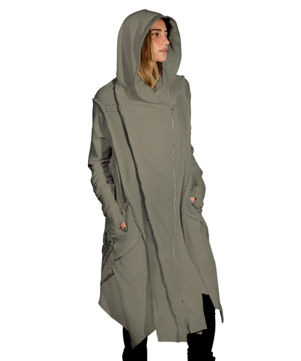 CUTSY UNISEX Hooded Jacket In Stone