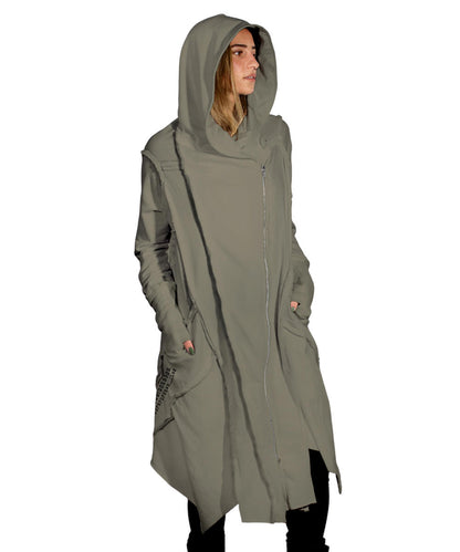 CUTSY UNISEX Hooded Jacket In Stone