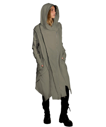 CUTSY UNISEX Hooded Jacket In Stone