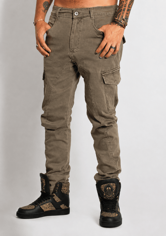 RIOT Heavy Drill Cotton Pants In Stone