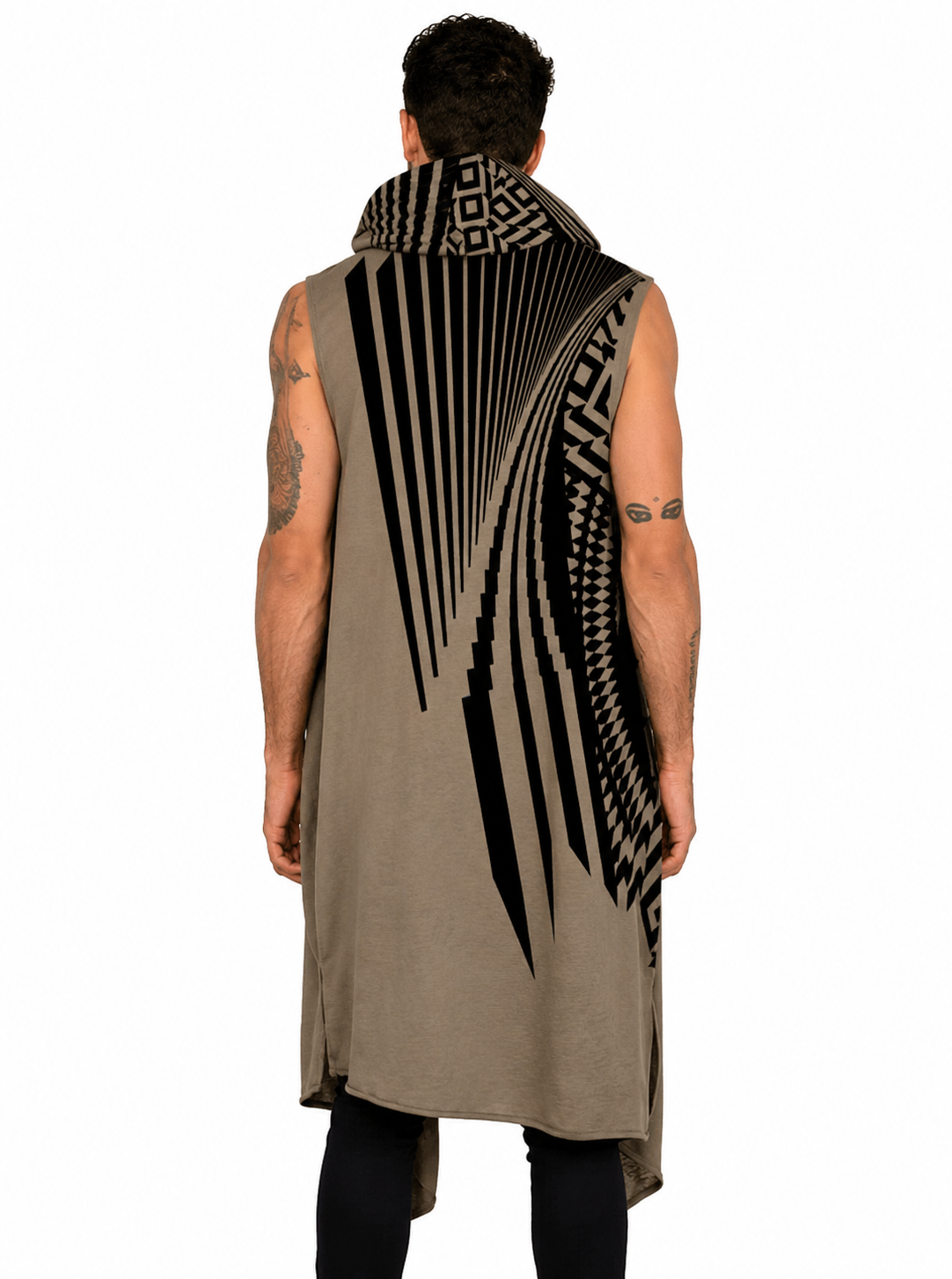 ATAR Unisex Kimono Vest In Moka