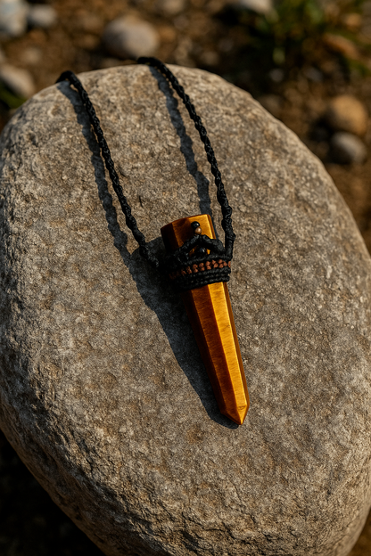 Tiger’s Eye Macramé Necklace