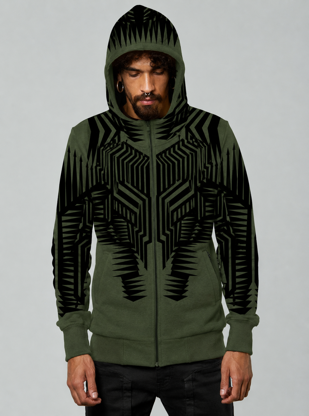JETT Hooded Jacket In Green