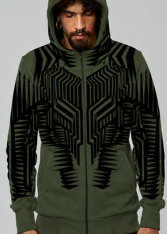 JETT Hooded Jacket In Green