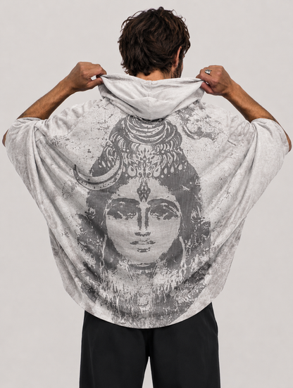 MAHA Unisex Hooded Kimono In White