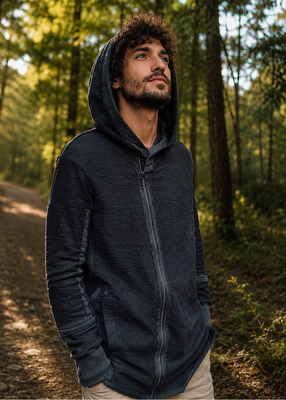 TOKEN Hooded Jacket In Black