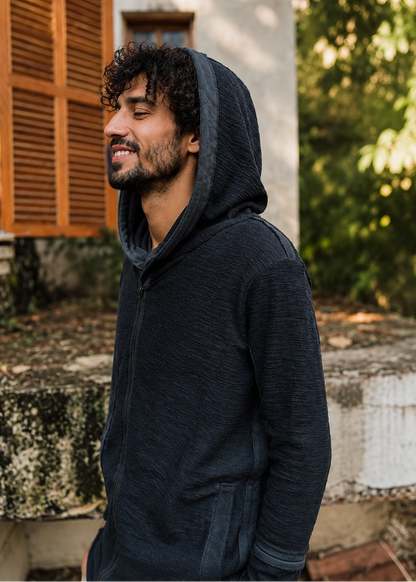 TOKEN Hooded Jacket In Black