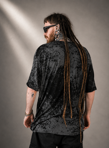 SAKAY BOTANICAL T-Shirt In Black Texture