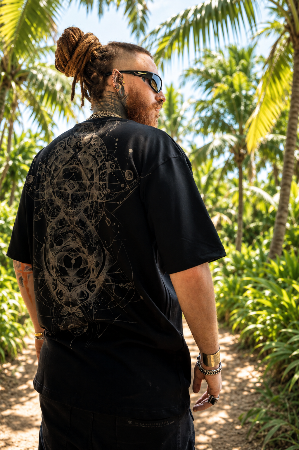 ORNAMENT GALAXY T-Shirt In Black