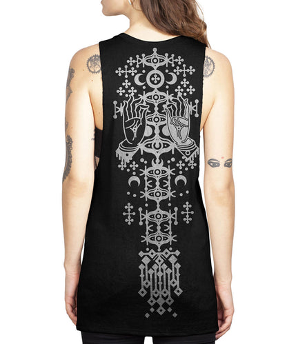 DANZA VINTAGE Black Tank Top