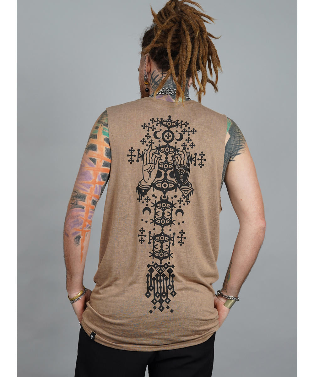DANZA Tank Top In Dark Sand