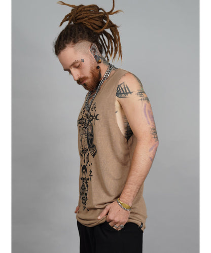 DANZA Tank Top In Dark Sand