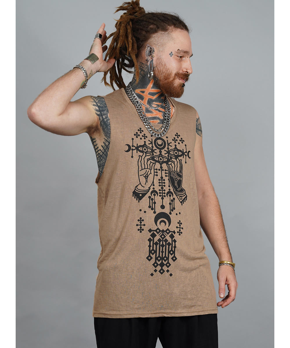 DANZA Tank Top In Dark Sand