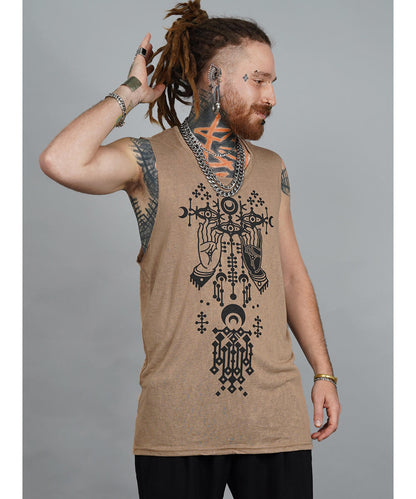 DANZA Tank Top In Dark Sand