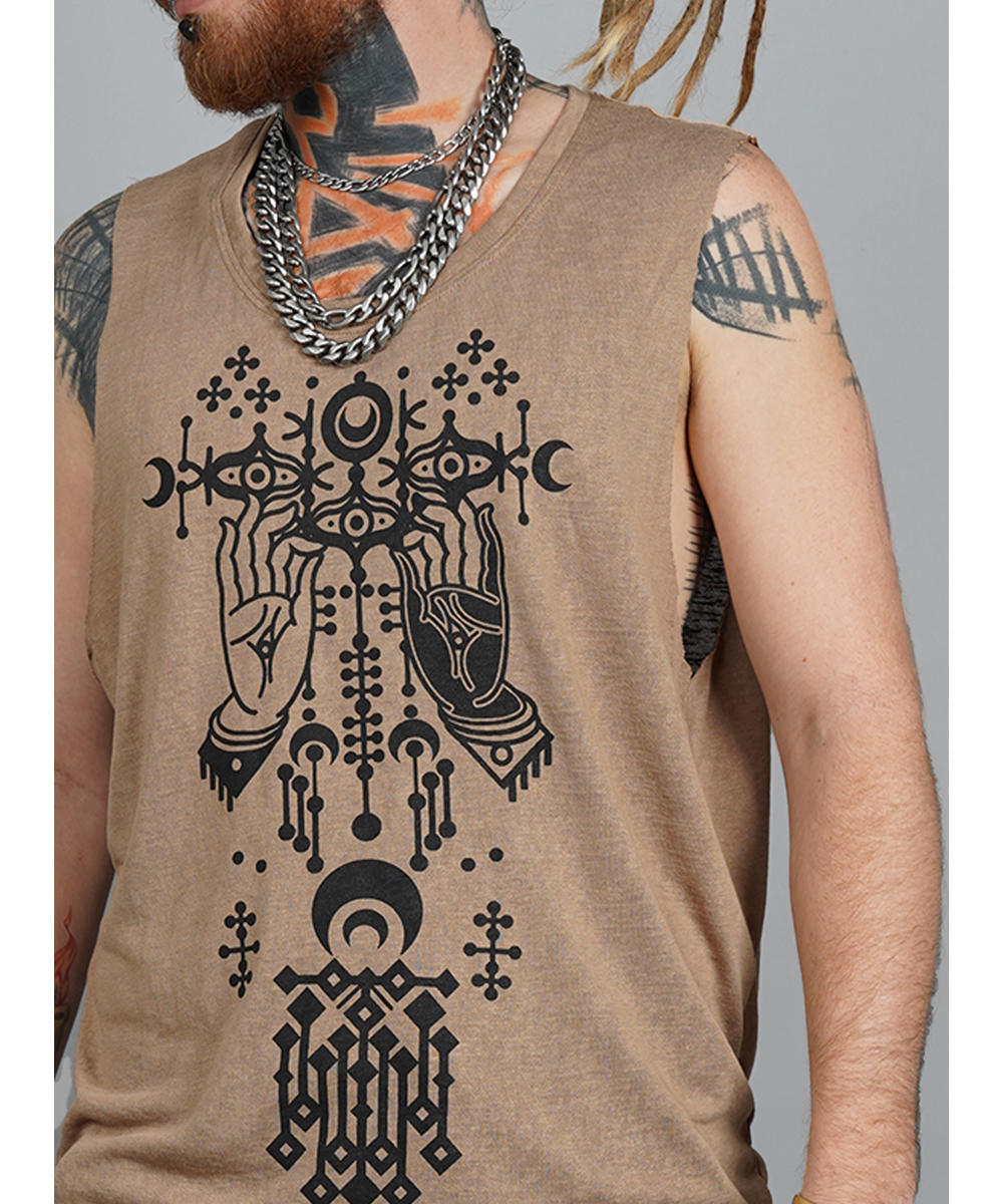 DANZA Tank Top In Dark Sand