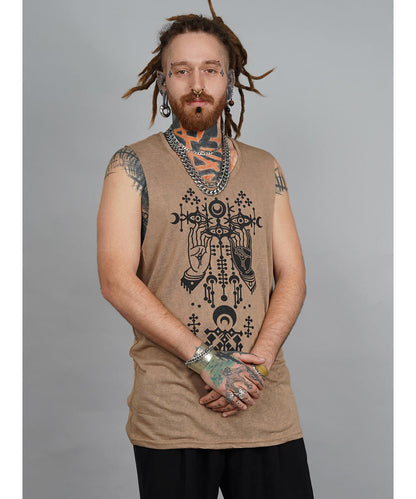 DANZA Tank Top In Dark Sand
