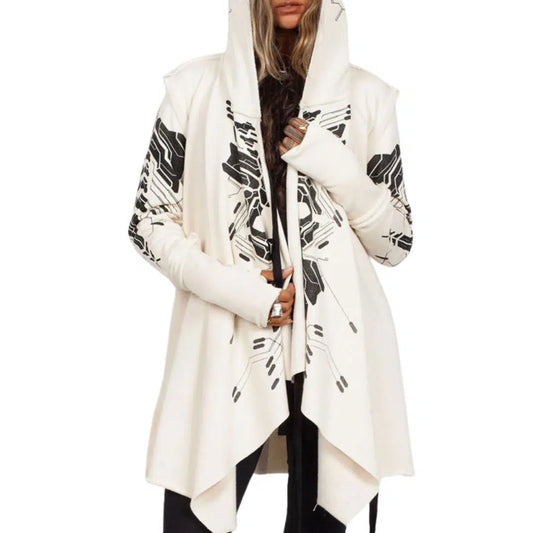 DELTA WO Hood Cardigan Duster In White