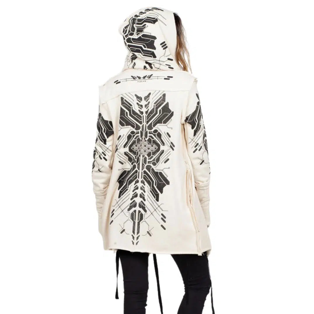 DELTA WO Hood Cardigan Duster In White