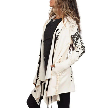 DELTA WO Hood Cardigan Duster In White