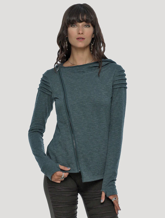 DOGON LIGHT Hood Jumper In Teal